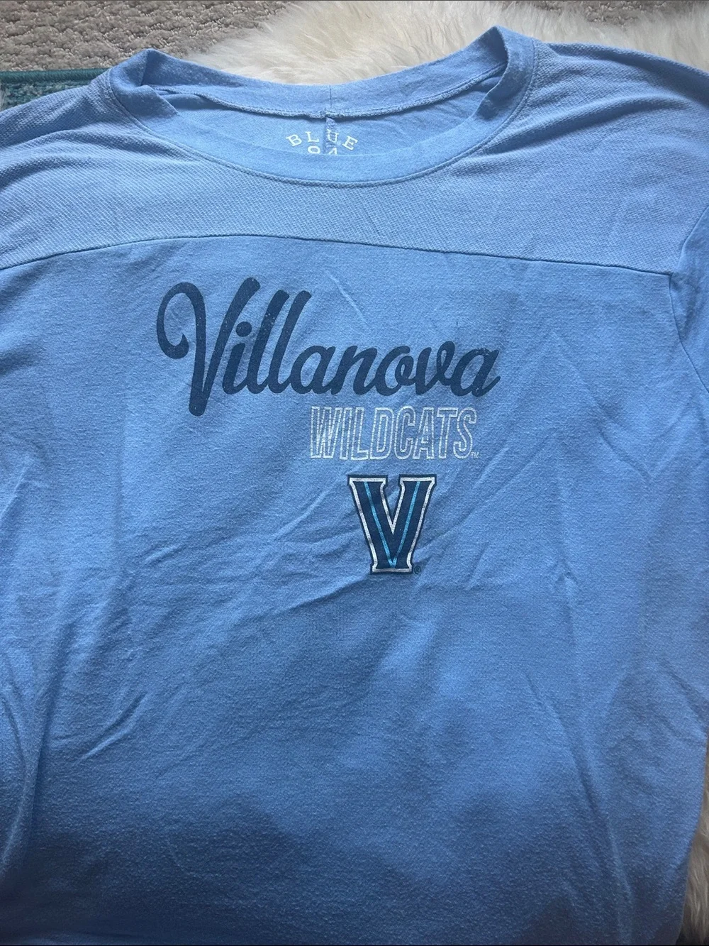 Villanova Wildcats Light Blue “Baseball” Tee